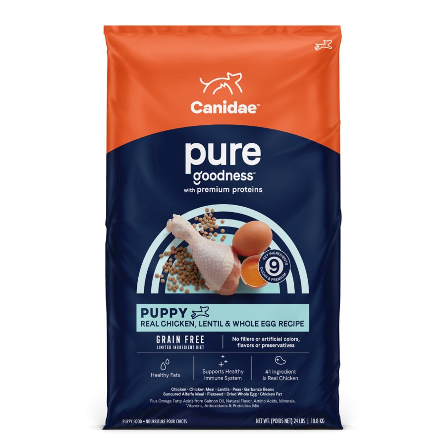 Dog Canidae Dry Food | Canidae Pure Goodness Puppy Real Chicken, Lentil & Whole Egg Recipe Dry Dog