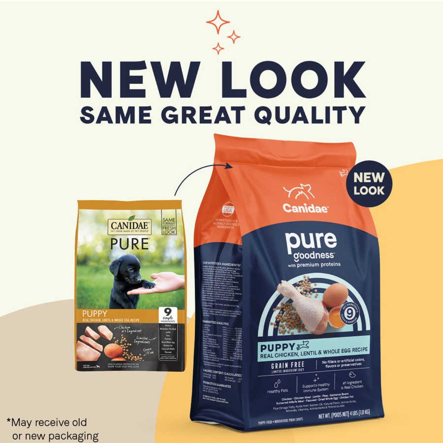 Dog Canidae Dry Food | Canidae Pure Goodness Puppy Real Chicken, Lentil & Whole Egg Recipe Dry Dog