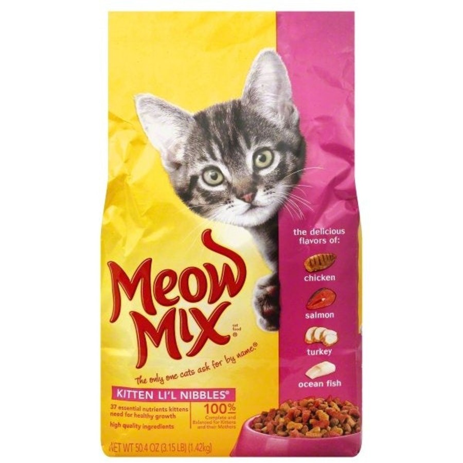 Cat Meow Mix Dry Food | Meow Mix Kitten Li'L Nibbles Dry Cat Food