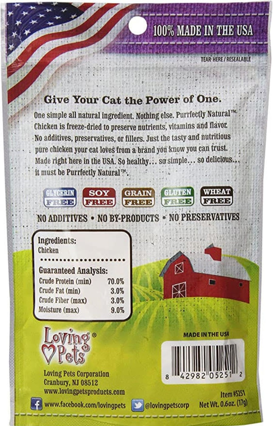 Cat Loving Pets | Loving Pets Purrfectly Natural Freeze Dried Chicken Cat Treats