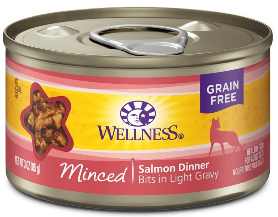 Cat Wellness Wet Food | Wellness Grain Free Natural Minced Salmon Dinner Wet Canned Cat Food