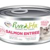 Cat PureVita Wet Food | Purevita Grain Free 96% Real Salmon Entree Canned Cat Food