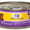 Cat Wellness Wet Food | Wellness Grain Free Natural Minced Turkey And Salmon Entree Wet Canned Cat Food