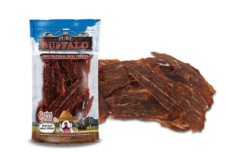 Dog Loving Pets | Pure Buffalo Meat Strips Dog Treats