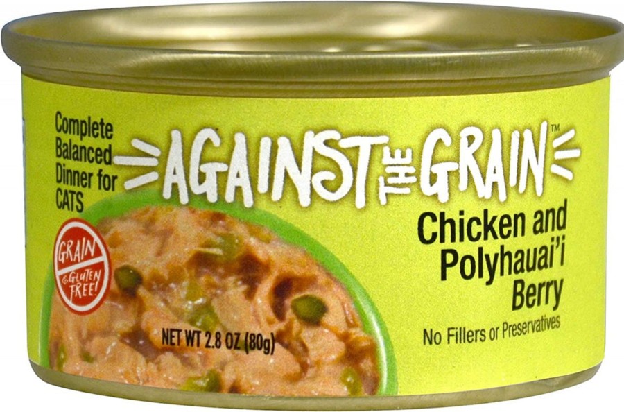 Cat Against the Grain Wet Food | Against The Grain Farmers Market Grain Free Chicken & Polyhauaii Berry Canned Cat Food