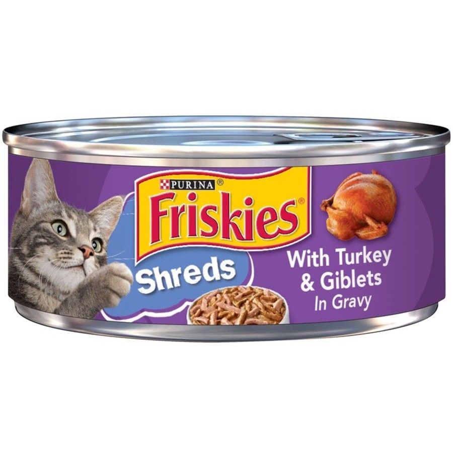 Cat Friskies Wet Food | Friskies Savory Shreds With Turkey And Giblets Canned Cat Food