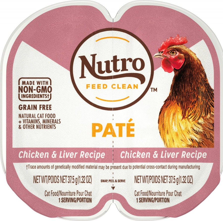 Cat Nutro Wet Food | Nutro Perfect Portions Adult Grain Free Chicken & Liver Pate Wet Cat Food Trays