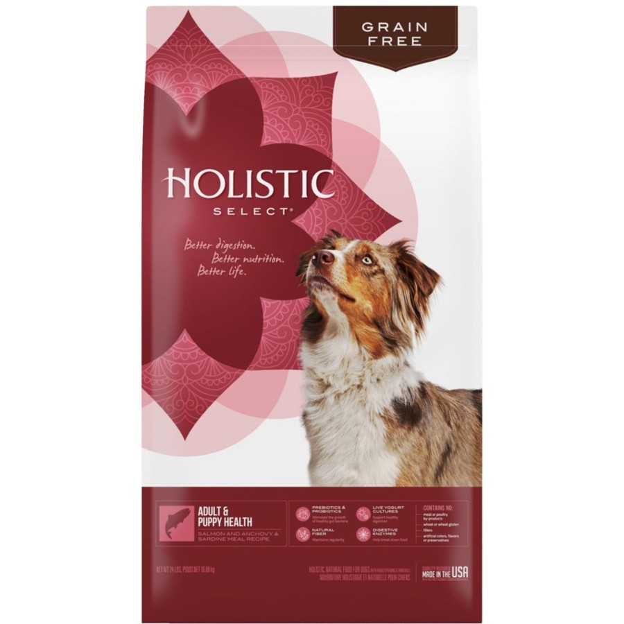 Dog Holistic Select Dry Food | Holistic Select Natural Adult & Puppy Health Salmon, Anchovy, And Sardine Meal Recipe Dry Dog Food