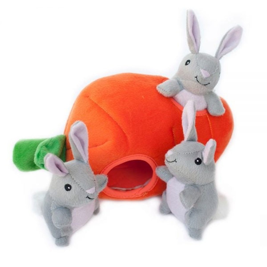 Dog ZippyPaws | Zippypaws Zippy Burrow Bunny 'N Carrot Hide And Seek Puzzle Dog Toy