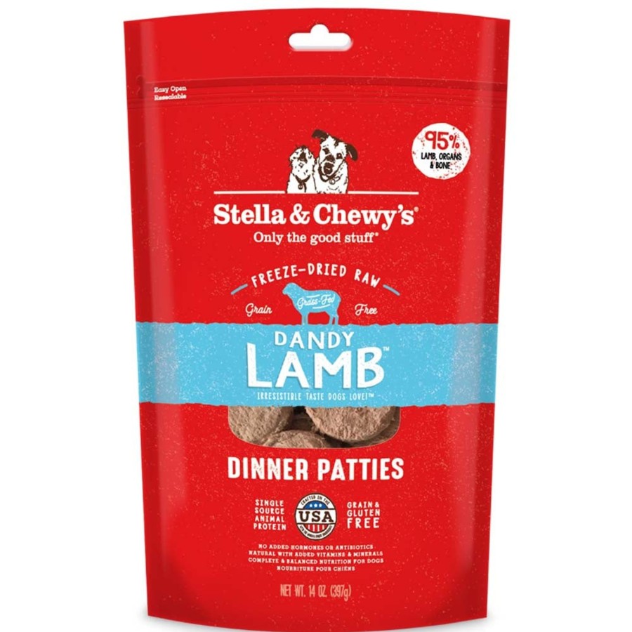 Dog Stella u0026 Chewy's | Stella & Chewy'S Dandy Lamb Grain Free Dinner Patties Freeze Dried Raw Dog Food