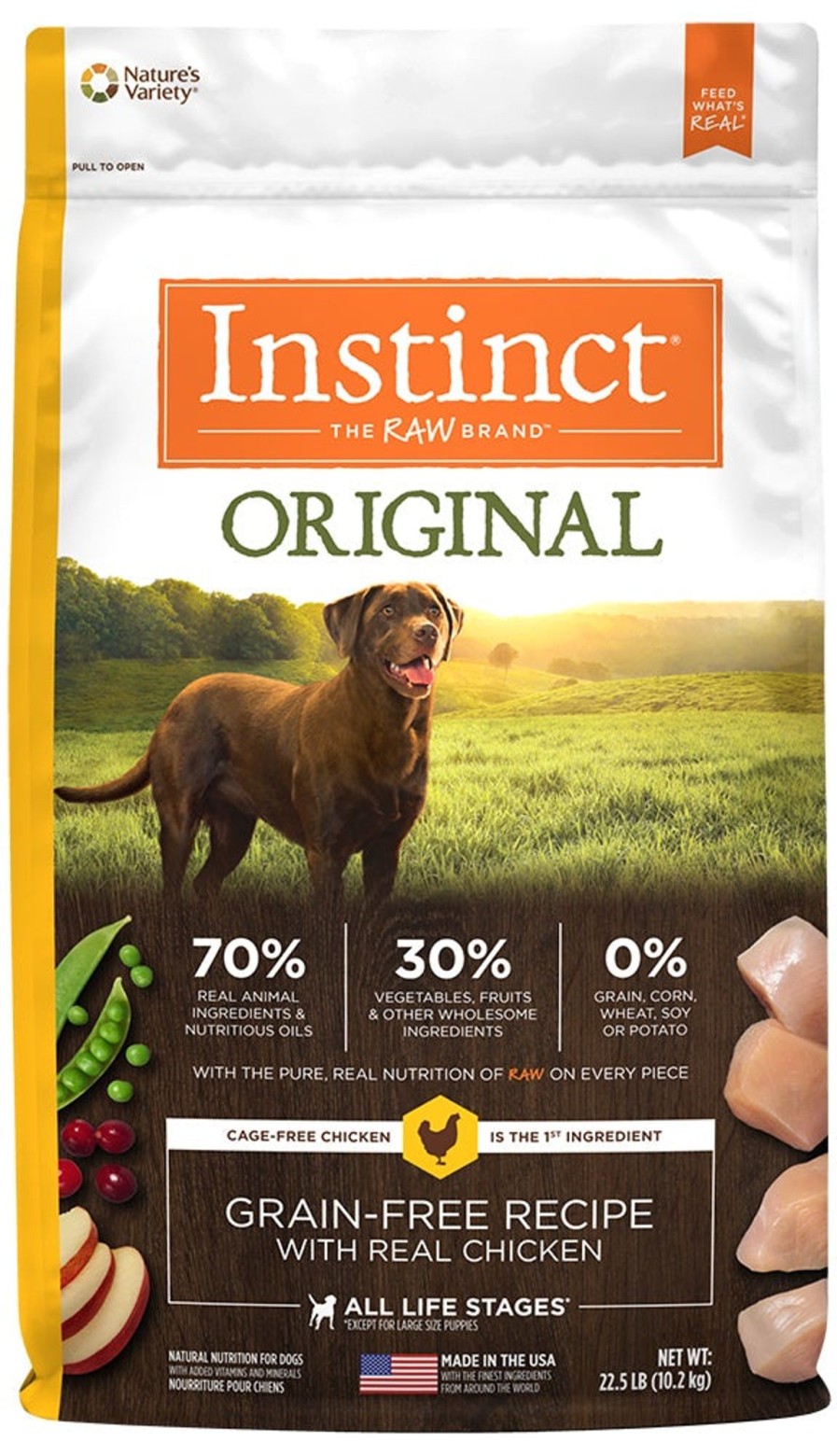 Dog Nature's Variety Freeze Dried | Instinct Original Grain Free Recipe With Real Chicken Natural Dry Dog Food