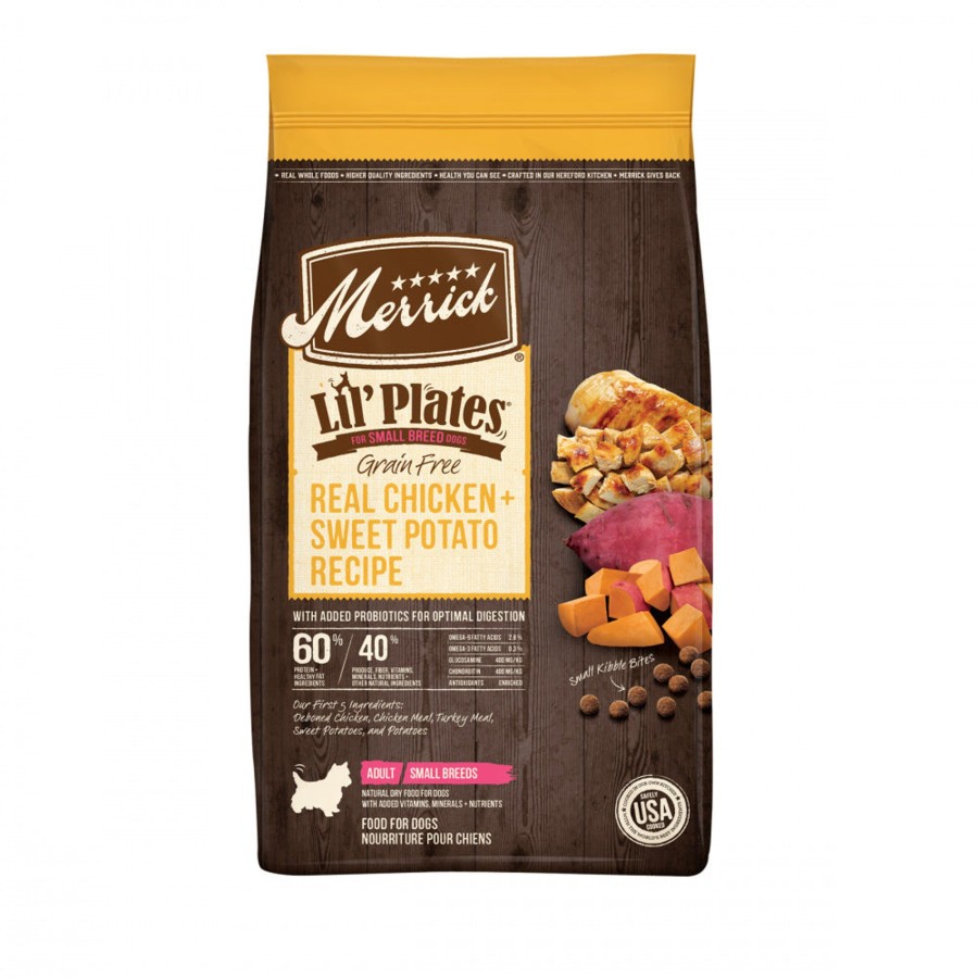 Dog Merrick Dry Food | Merrick Lil Plates Small Breed Dog Food Grain Free Real Chicken & Sweet Potato Recipe Small Dog Food