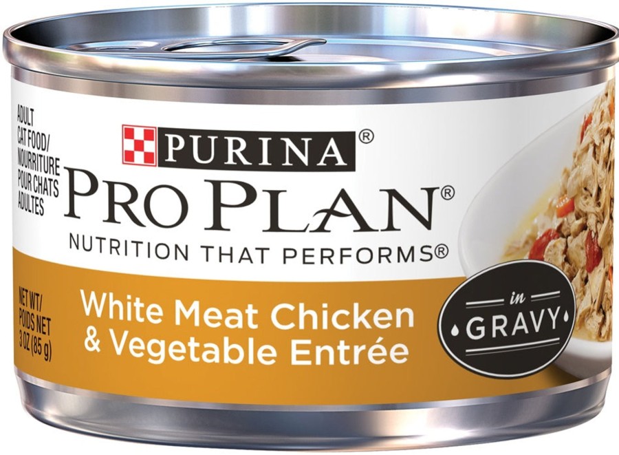 Cat Purina Pro Plan Wet Food | Purina Pro Plan Savor Adult White Chicken With Vegetables In Gravy Entree Canned Cat Food