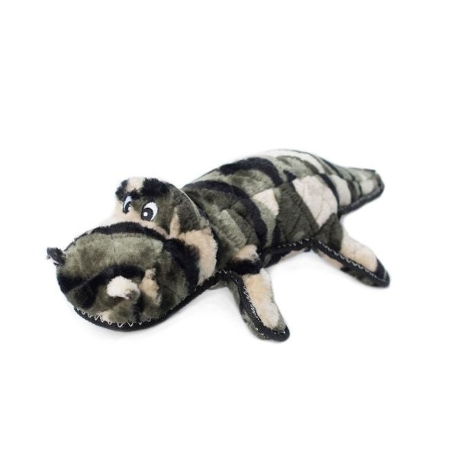 Dog ZippyPaws | Zippypaws Z-Stitch Camron The Camo Gator Plush Dog Toy