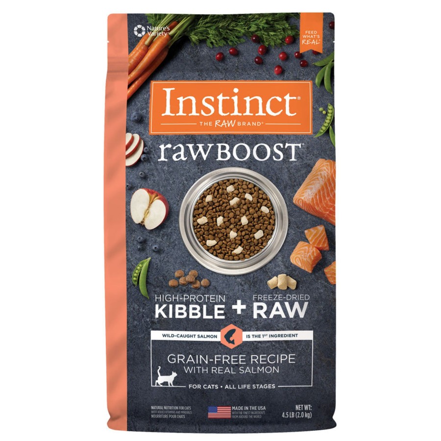 Cat Nature's Variety Freeze Dried | Instinct Raw Boost Grain Free Recipe With Real Salmon Dry Cat Food