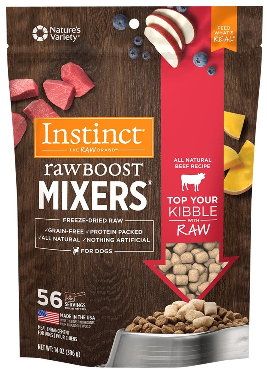 Dog Nature's Variety Freeze Dried | Instinct Raw Boost Mixers Grain Free Beef Formula Freeze Dried Dog Food Topper