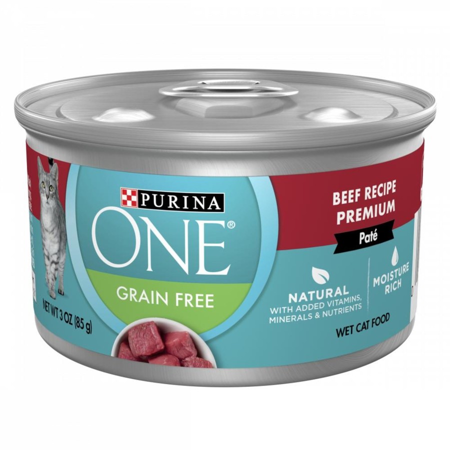 Cat Purina ONE Wet Food | Purina One Grain Free Premium Pate Beef Canned Cat Food