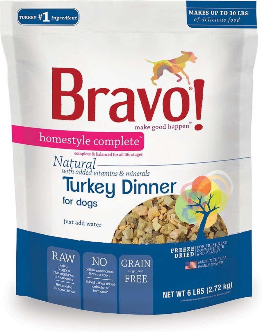 Dog Bravo! | Bravo! Freeze Dried Homestyle Complete Turkey Dinner For Dogs Food