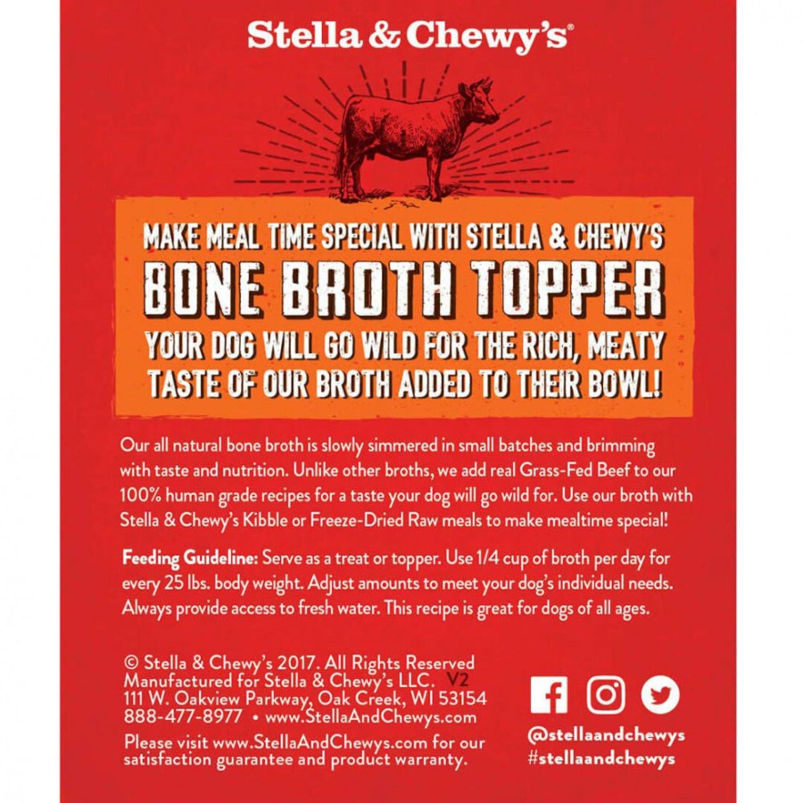 Dog Stella u0026 Chewy's Raw Natural Pet Food Wet Food | Stella & Chewy'S Grass Fed Beef Broth Food Topper For Dogs