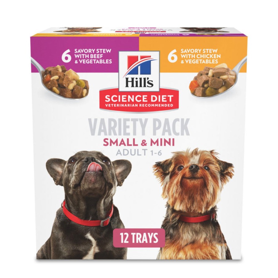 Dog Hill's Science Diet Wet Food | Hill'S Science Diet Adult Small Paws Savory Stew Chicken Or Beef With Vegetables Variety Pack Canned Dog Food