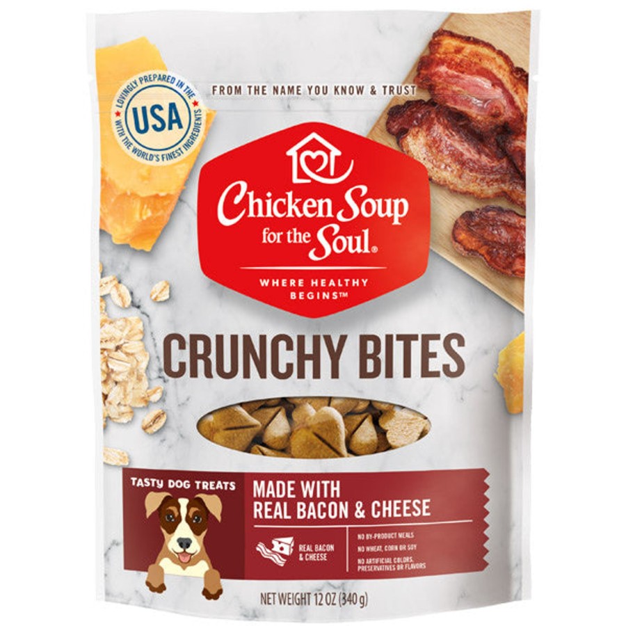 Dog Chicken Soup For The Soul | Chicken Soup For The Soul Bacon And Cheese Crunchy Bites Dog Treats