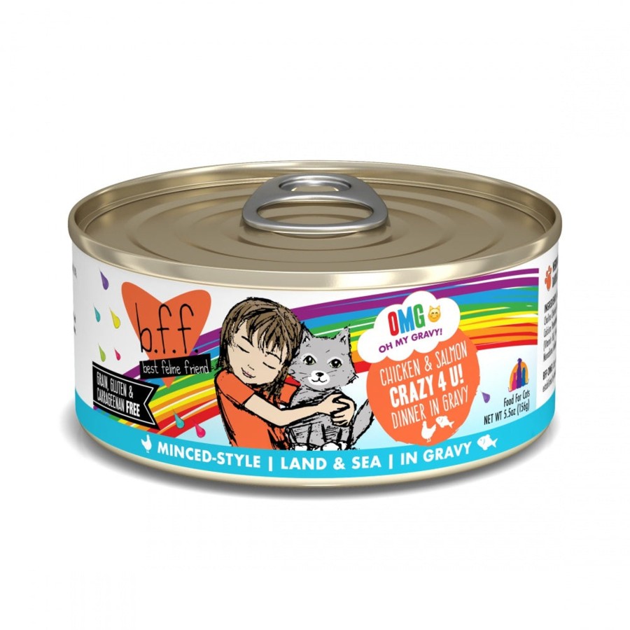 Cat Weruva Wet Food | Weruva Bff Oh My Gravy Crazy 4 U Grain Free Chicken & Salmon In Gravy Canned Cat Food