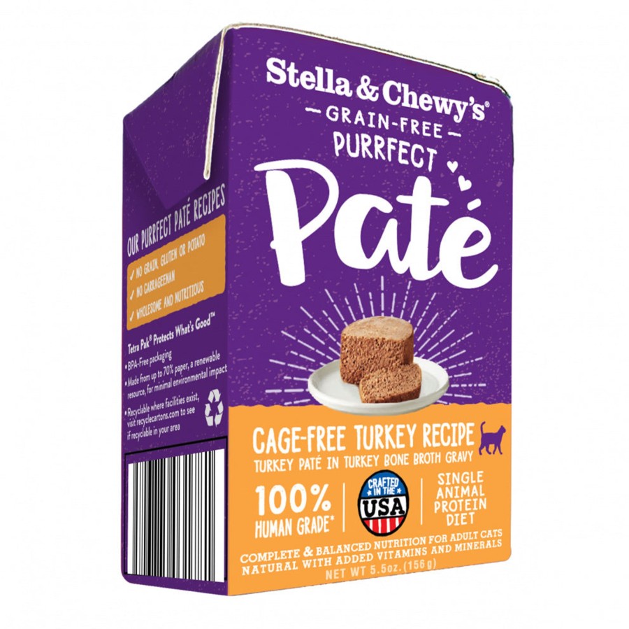 Cat Stella u0026 Chewy's Raw Natural Pet Food Wet Food | Stella & Chewy'S Purrfect Pate Cage Free Turkey Recipe Wet Cat Food