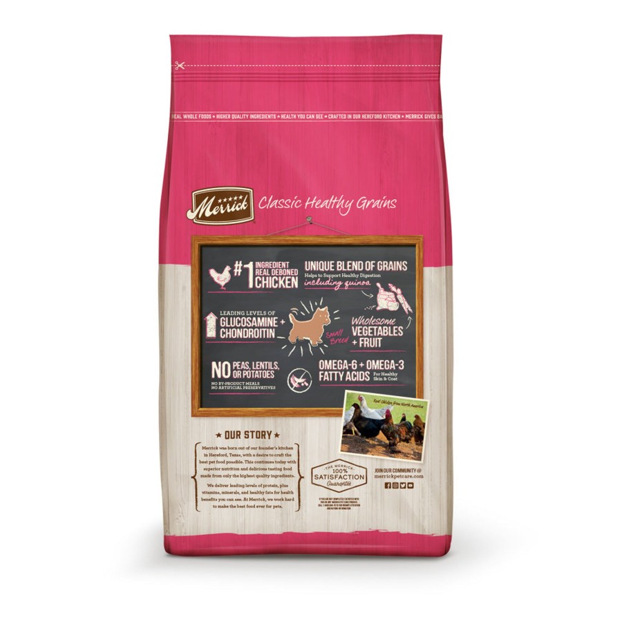 Dog Merrick Dry Food | Merrick Classic Healthy Grains Small Breed Recipe Dry Dog Food