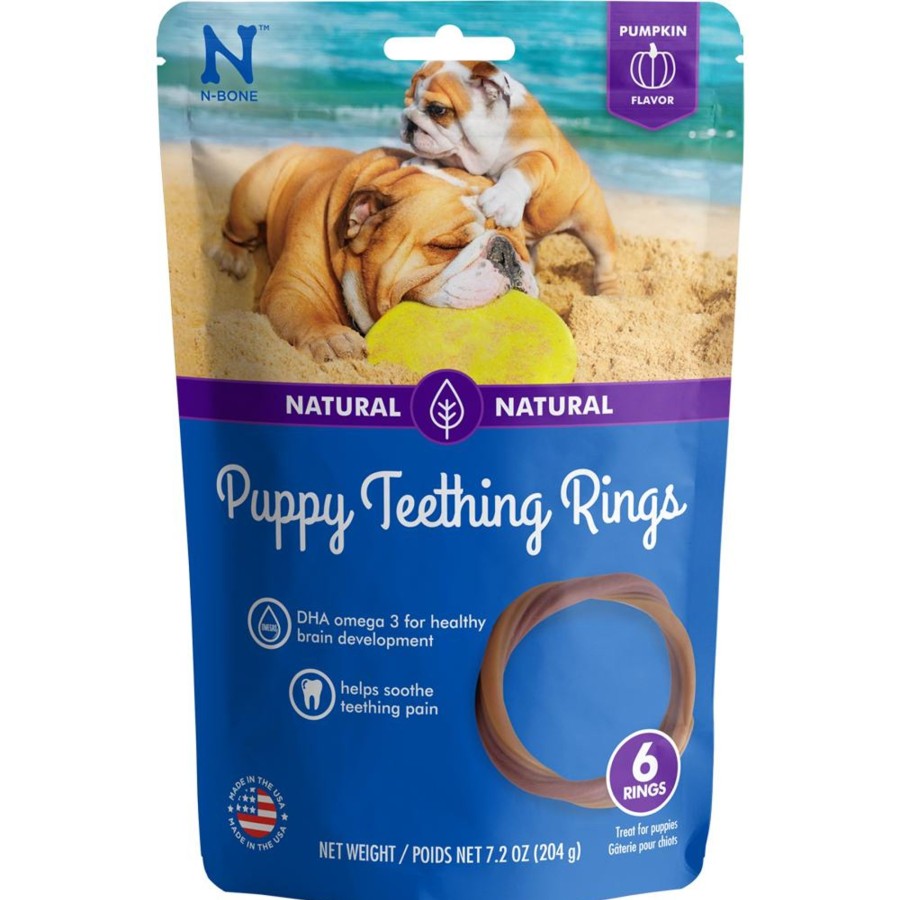 Dog N-Bone | N-Bone Puppy Teething Rings Pumpkin Flavor Dog Treats