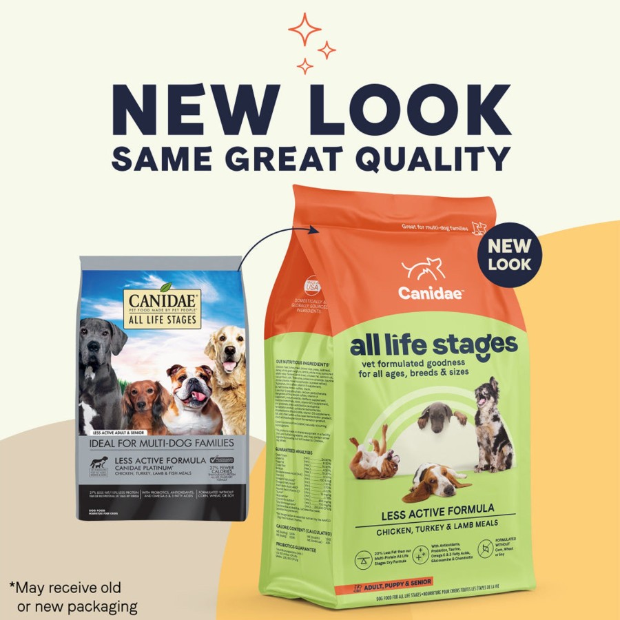 Dog Canidae Dry Food | All Life Stages Less Active Formula With Chicken, Lamb & Fish Dry Dog Food