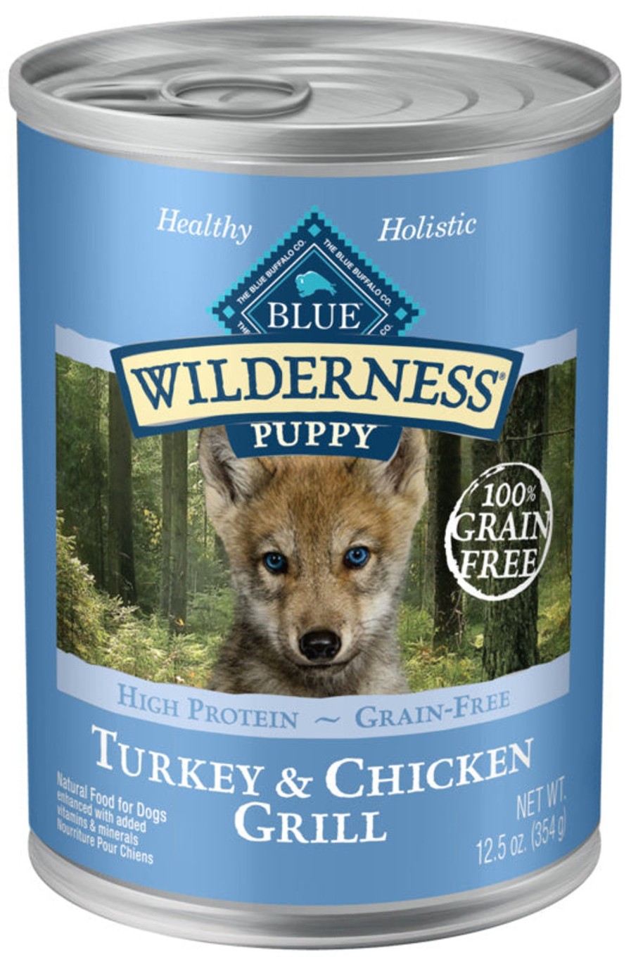 Dog Blue Buffalo | Blue Buffalo Wilderness High-Protein Grain-Free Turkey & Chicken Grill Puppy Canned Dog Food