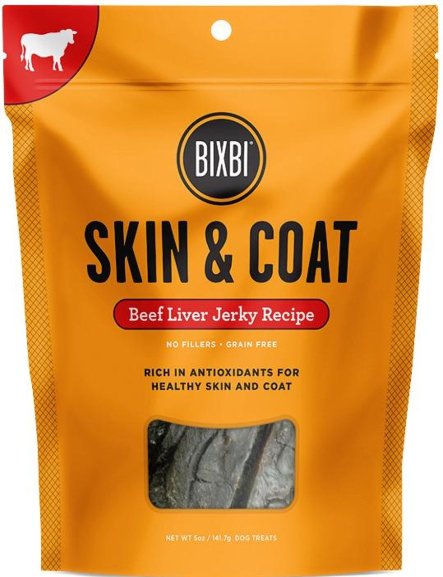 Dog Bixbi | Bixbi Skin & Coat Beef Liver Jerky Dog Treats