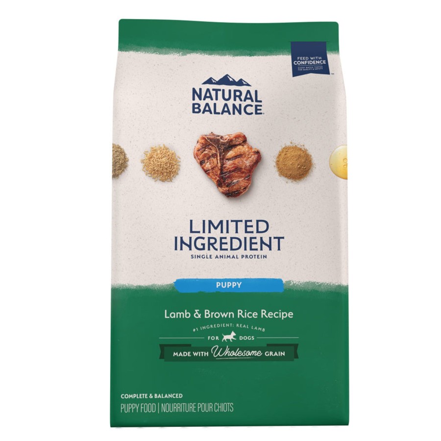 Dog Natural Balance Dry Food | Natural Balance Limited Ingredient Lamb & Brown Rice Puppy Recipe Dry Dog Food