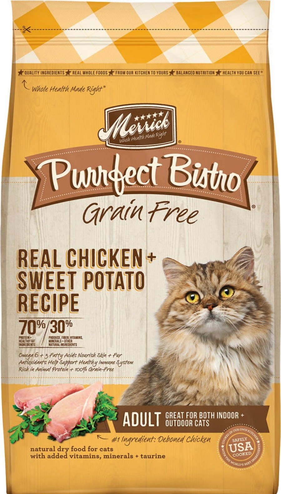 Cat Merrick Dry Food | Merrick Purrfect Bistro Grain Free Real Chicken & Sweet Potato Recipe Dry Cat Food