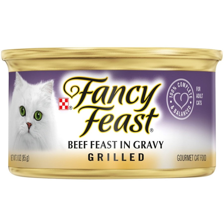 Cat Fancy Feast Wet Food | Fancy Feast Grilled Beef Feast In Gravy Canned Cat Food