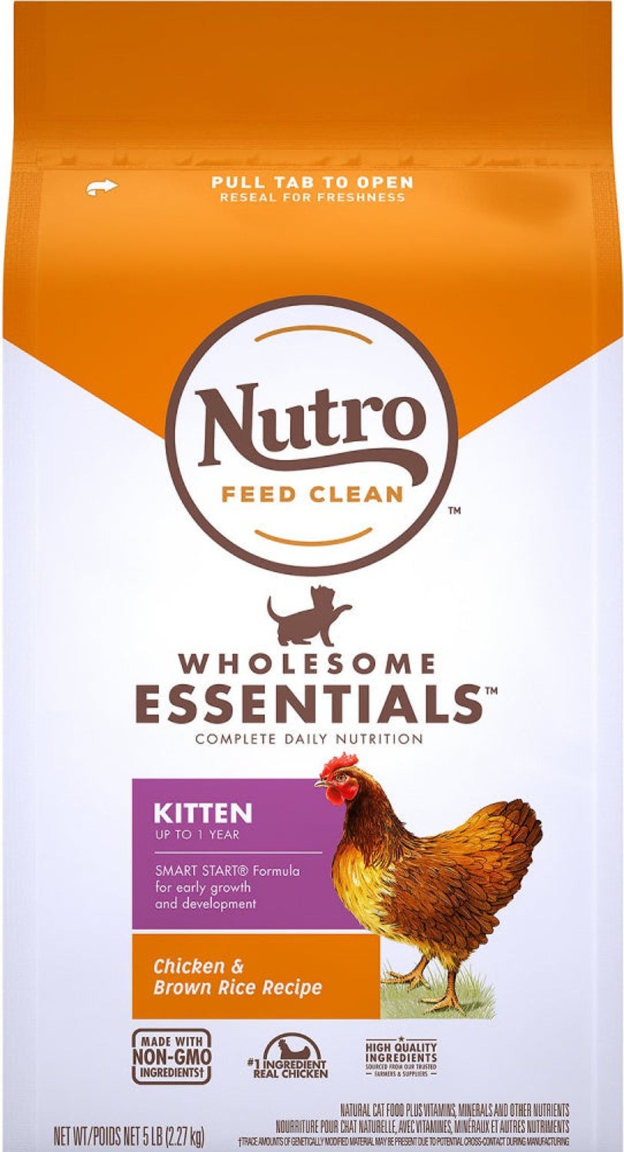 Cat Nutro Dry Food | Nutro Wholesome Essentials Farm Raised Kitten Chicken And Brown Rice Dry Cat Food