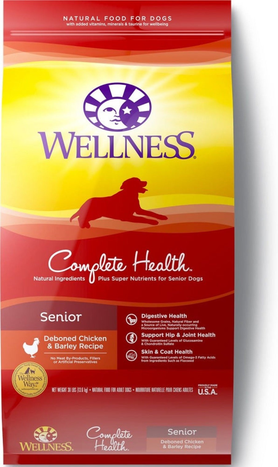 Dog Wellness Dry Food | Wellness Complete Health Natural Senior Health Chicken Recipe Dry Dog Food