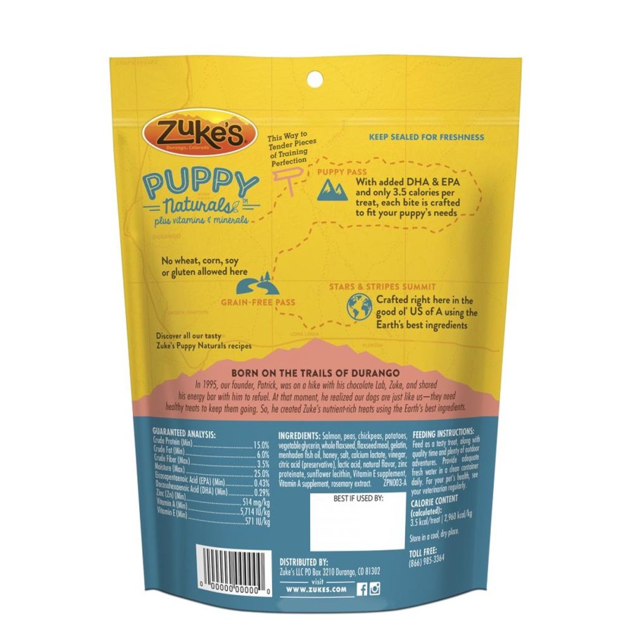 Dog Zukes | Zukes Puppy Naturals Grain Free Salmon And Chickpea Dog Treats