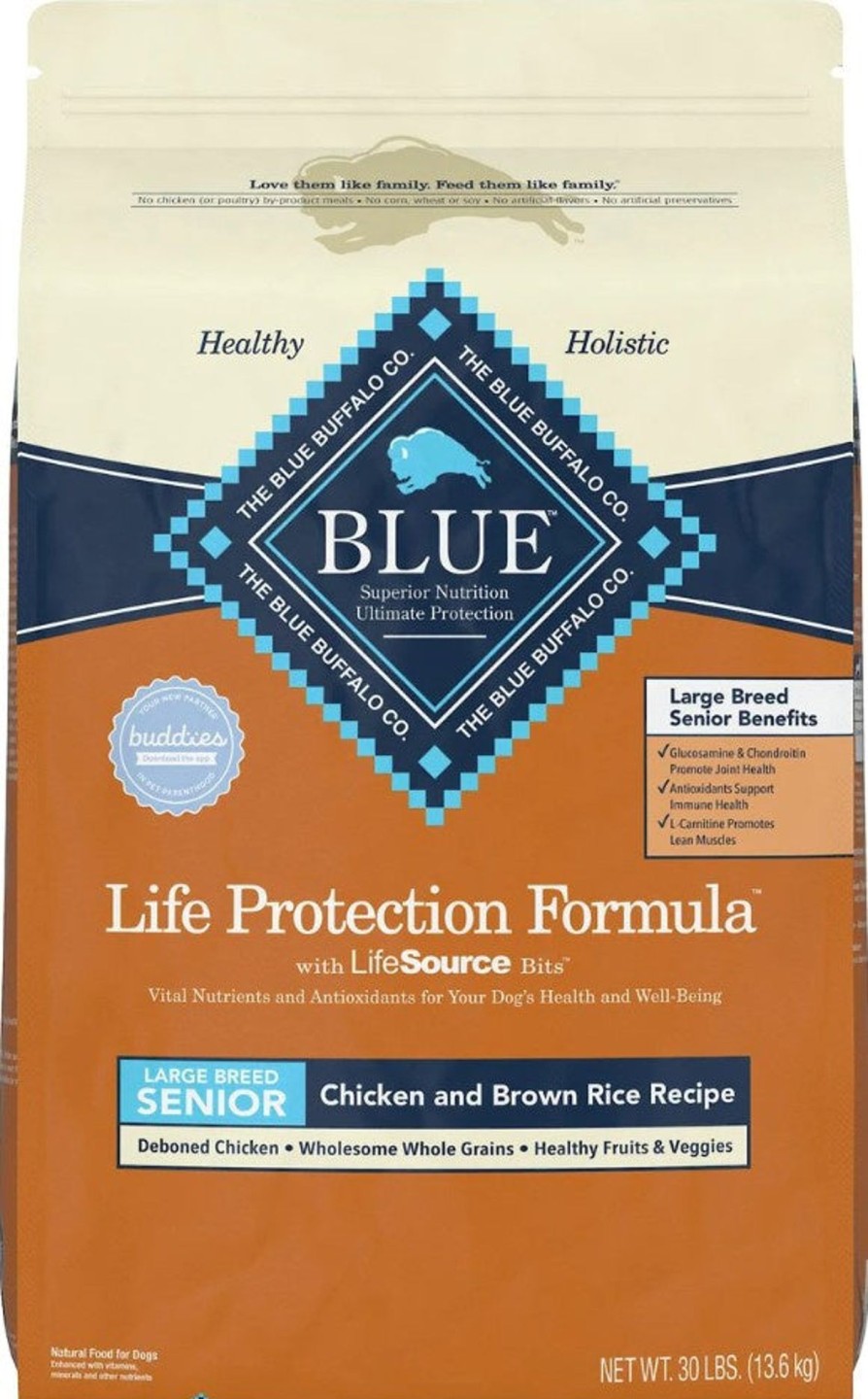 Dog Blue Buffalo Dry Food | Blue Buffalo Life Protection Formula Large Breed Senior Chicken & Brown Rice Recipe Dry Dog Food