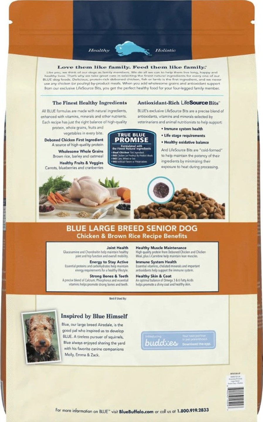 Dog Blue Buffalo Dry Food | Blue Buffalo Life Protection Formula Large Breed Senior Chicken & Brown Rice Recipe Dry Dog Food