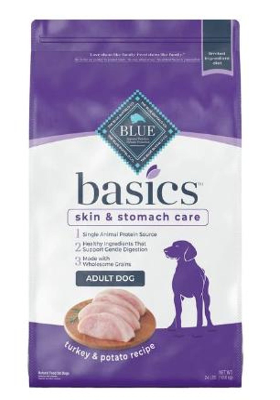 Dog Blue Buffalo Dry Food | Blue Buffalo Basics Adult Skin & Stomach Care Turkey & Potato Recipe Dry Dog Food