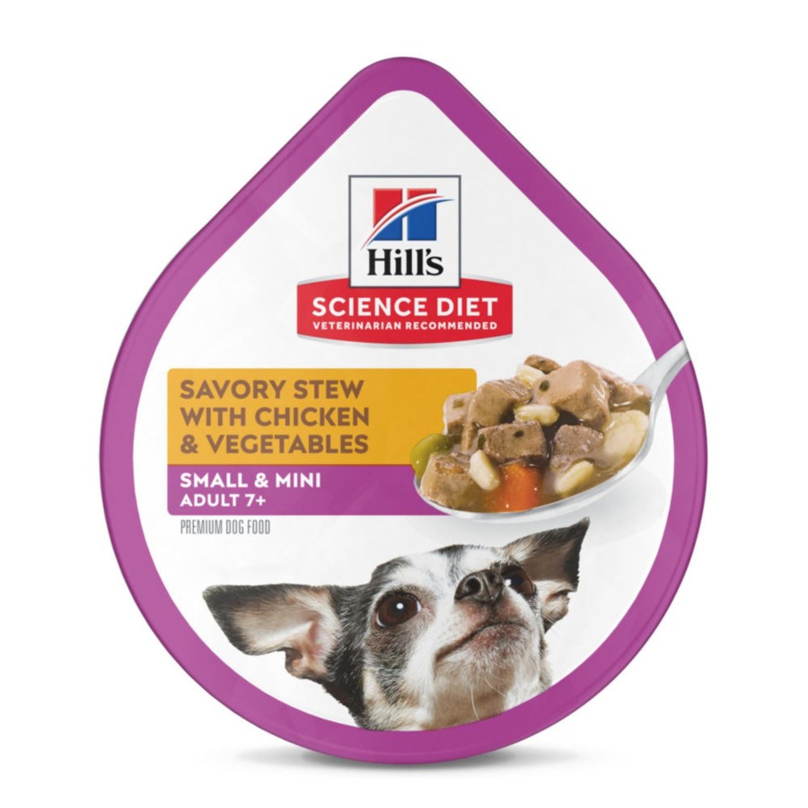 Dog Hill's Science Diet Wet Food | Hill'S Science Diet Adult 7+ Small Paws Savory Stew With Chicken & Vegetables Dog Food Trays