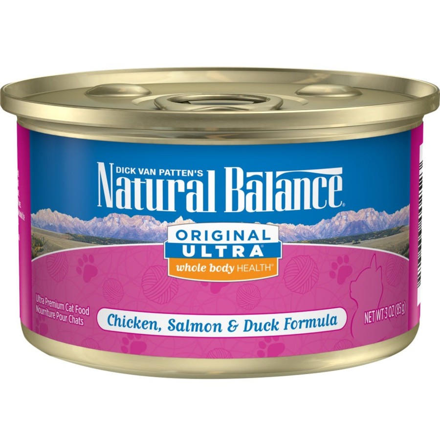 Cat Natural Balance Wet Food | Natural Balance Original Ultra Premium Whole Body Health Chicken, Salmon And Duck Formula Canned Cat Food