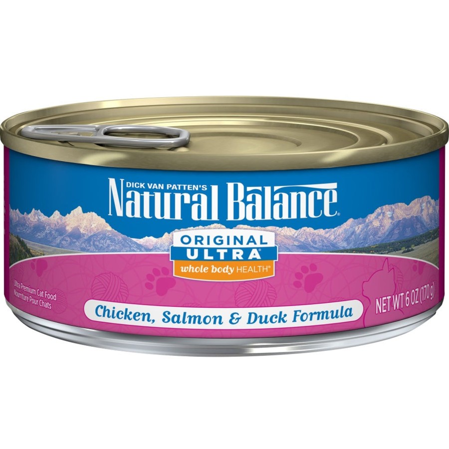 Cat Natural Balance Wet Food | Natural Balance Original Ultra Premium Whole Body Health Chicken, Salmon And Duck Formula Canned Cat Food