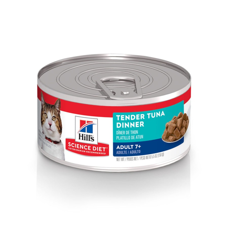 Cat Hill's Science Diet Wet Food | Hill'S Science Diet Adult 7+ Tender Tuna Dinner Canned Cat Food