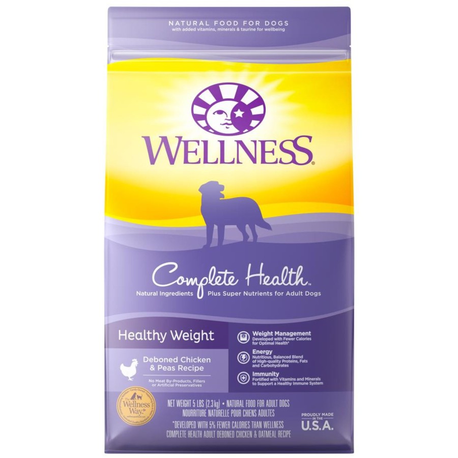 Dog Wellness Dry Food | Wellness Complete Health Natural Healthy Weight Chicken And Peas Recipe Dry Dog Food