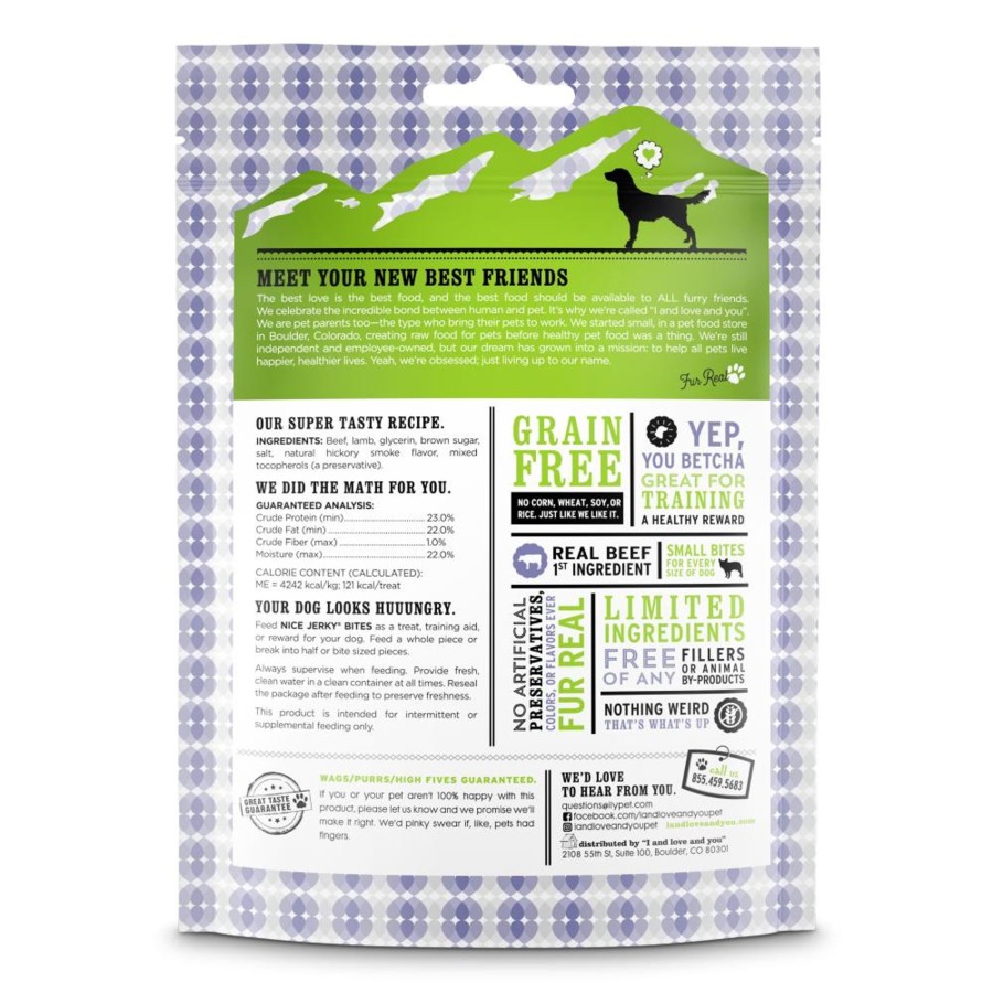 Dog I and Love and You | I And Love And You Nice Jerky Grain Free Beef & Lamb Dog Treats