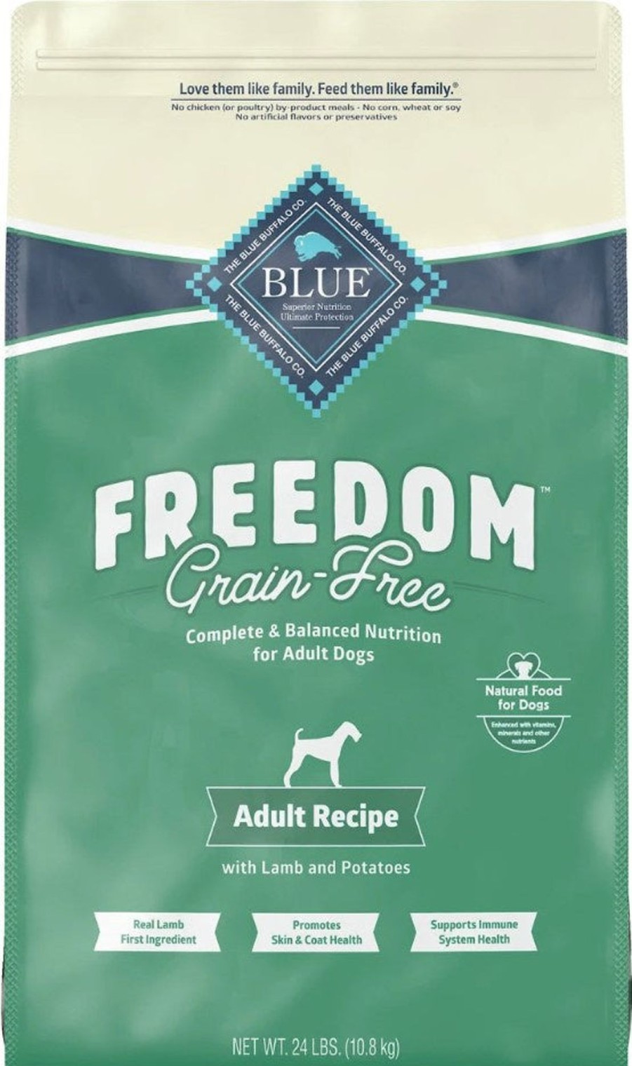 Dog Blue Buffalo | Blue Buffalo Freedom Grain-Free Adult Lamb Recipe Dry Dog Food