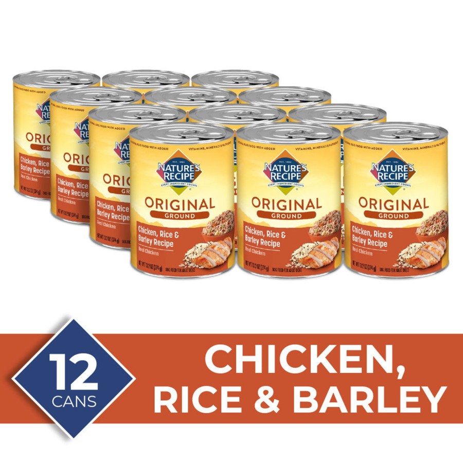 Dog Nature's Recipe | Nature'S Recipe Easy To Digest Chicken Rice Barley Homestyle Ground Canned Dog Food