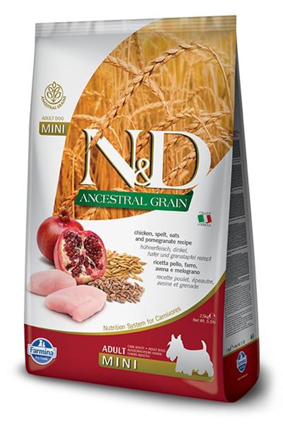 Dog Farmina Pet Foods | Farmina N&D Natural & Delicious Low Grain Mini Adult Chicken & Pomegranate Dry Dog Food